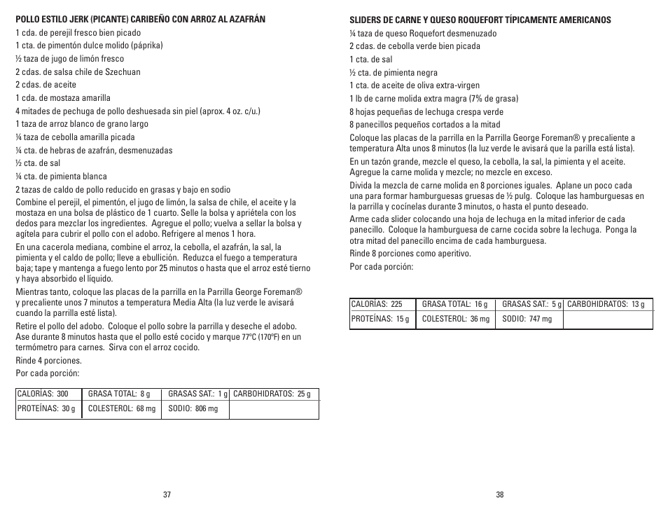 George Foreman GRP106QPGB User Manual | Page 20 / 23