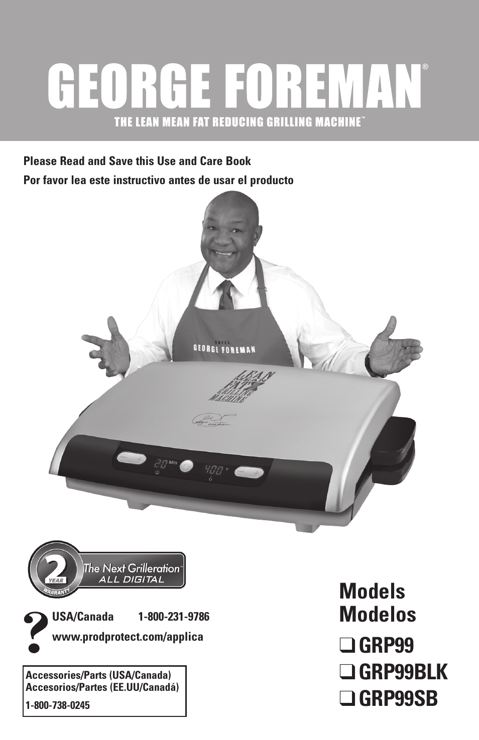 George Foreman GRP99 User Manual | 13 pages