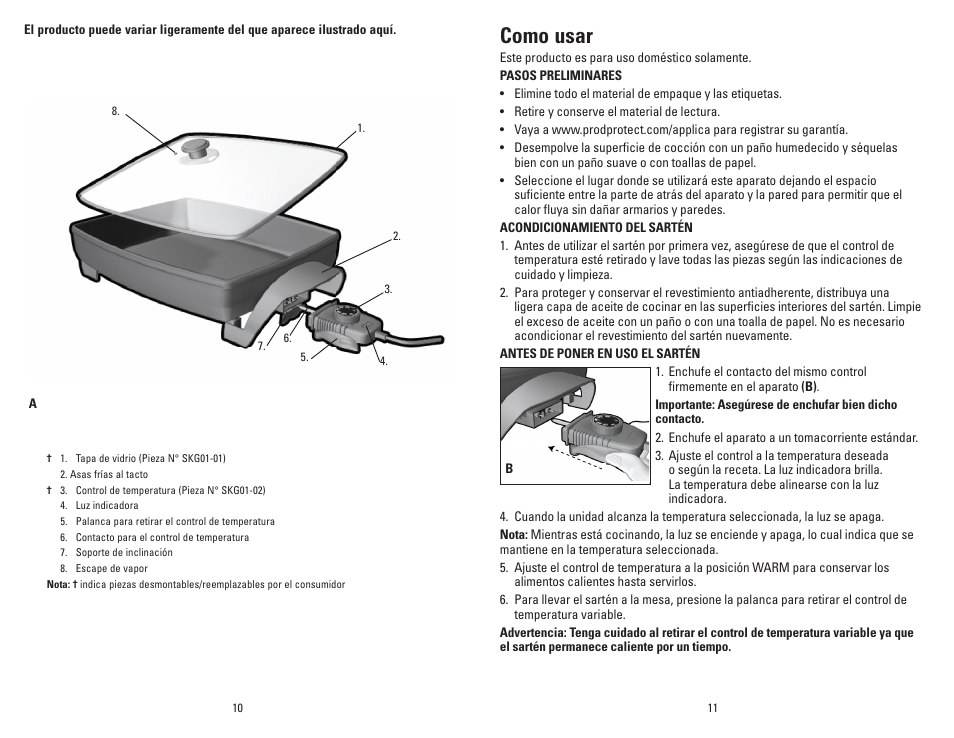 Como usar | George Foreman SKG01GFB User Manual | Page 6 / 9