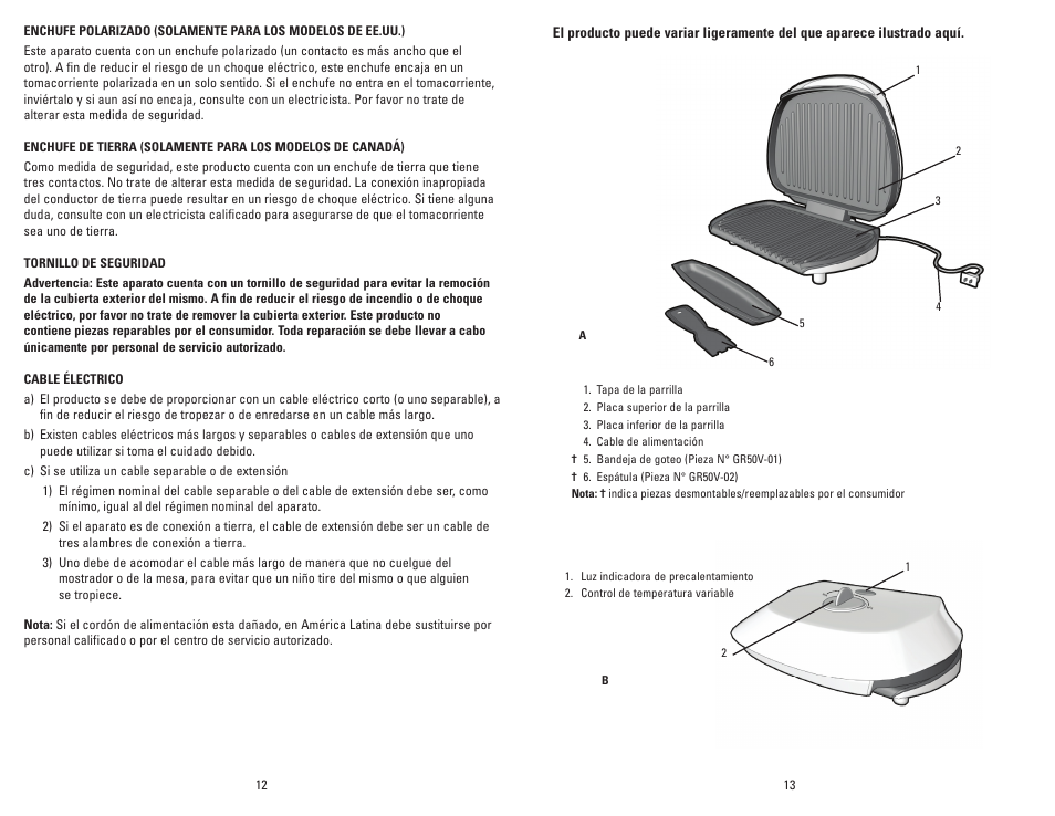 George Foreman Super Champ GR50VBQ User Manual | Page 7 / 19
