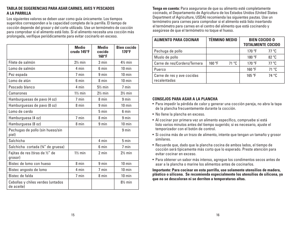 George Foreman GRP3 User Manual | Page 9 / 13