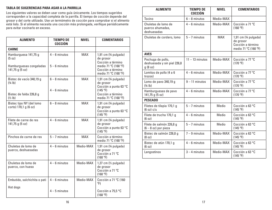George Foreman GR100V User Manual | Page 9 / 13