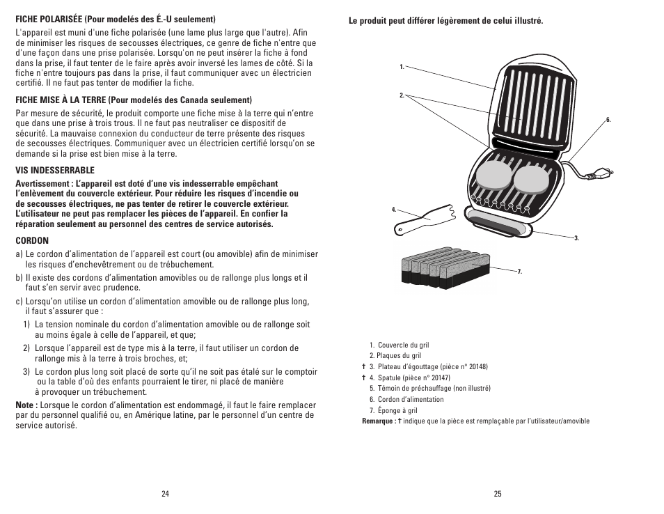 George Foreman GR10BCAN User Manual | Page 13 / 21