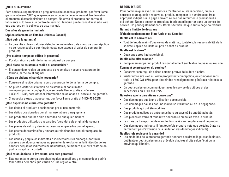 George Foreman GR10BCAN User Manual | Page 20 / 21