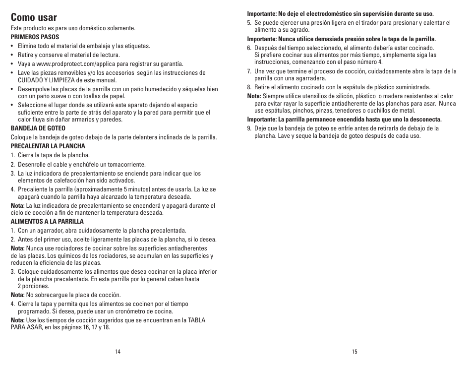 Como usar | George Foreman GR10BCAN User Manual | Page 8 / 21