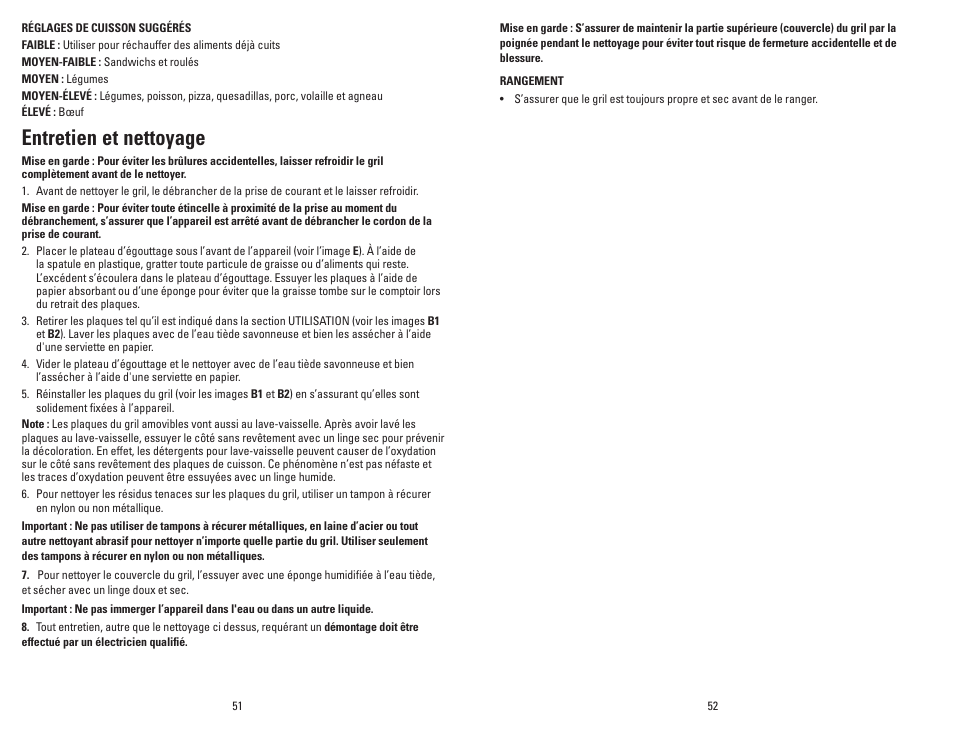 Entretien et nettoyage | George Foreman GRP106BPB User Manual | Page 27 / 33