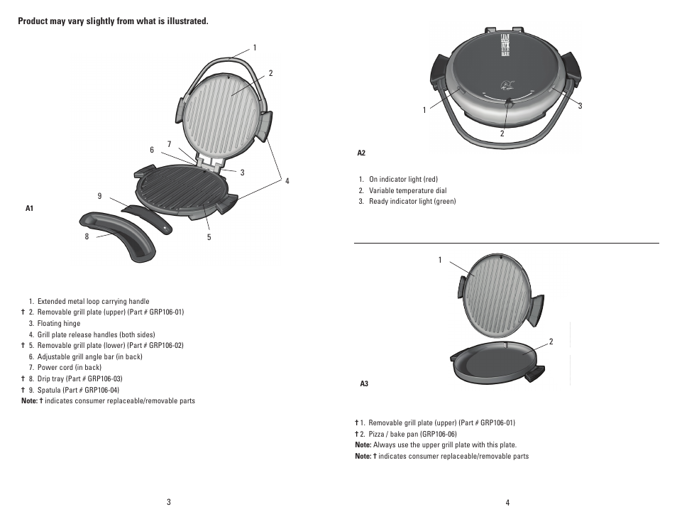 George Foreman GRP106BPB User Manual | Page 3 / 33