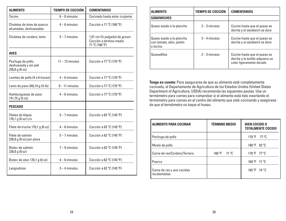 George Foreman GRP4EMB User Manual | Page 16 / 23
