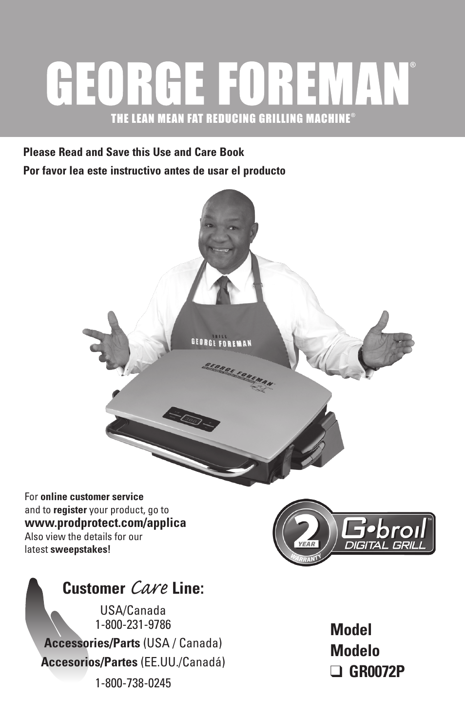 George Foreman G-broil GR0072P User Manual | 17 pages