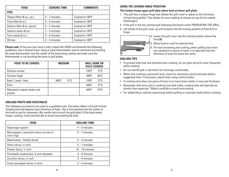George Foreman G-broil GR0072P User Manual | Page 5 / 17