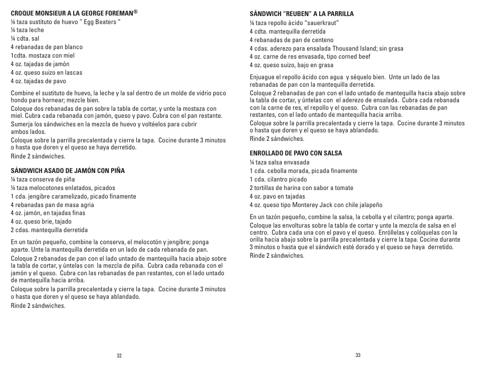 George Foreman GRP72CTTSRQ User Manual | Page 17 / 19