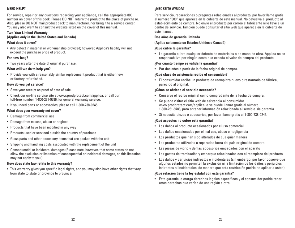 George Foreman GLP80V User Manual | Page 12 / 13
