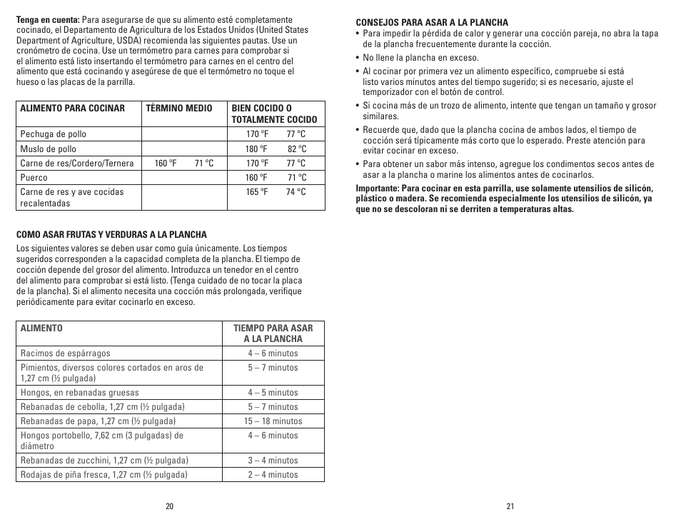 George Foreman GR0038W User Manual | Page 11 / 15