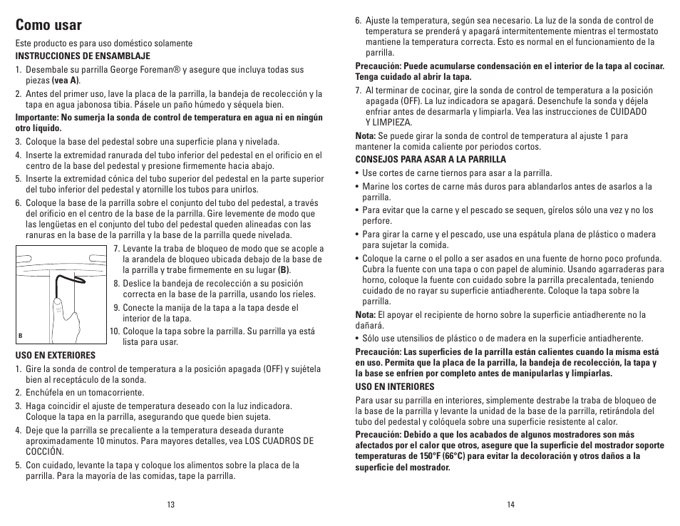 Como usar | George Foreman GGR201RCDS User Manual | Page 8 / 13