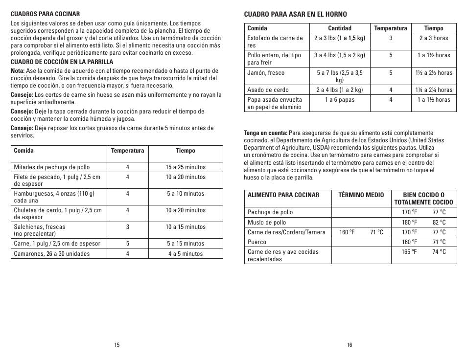 George Foreman GGR201RCDS User Manual | Page 9 / 13