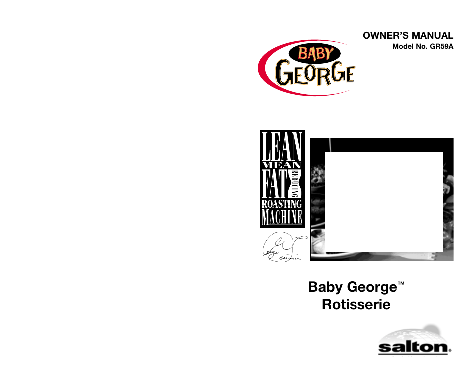 George foreman, Baby george, Rotisserie | Fpo only, Owner’s manual | George Foreman GR59A User Manual | Page 32 / 32