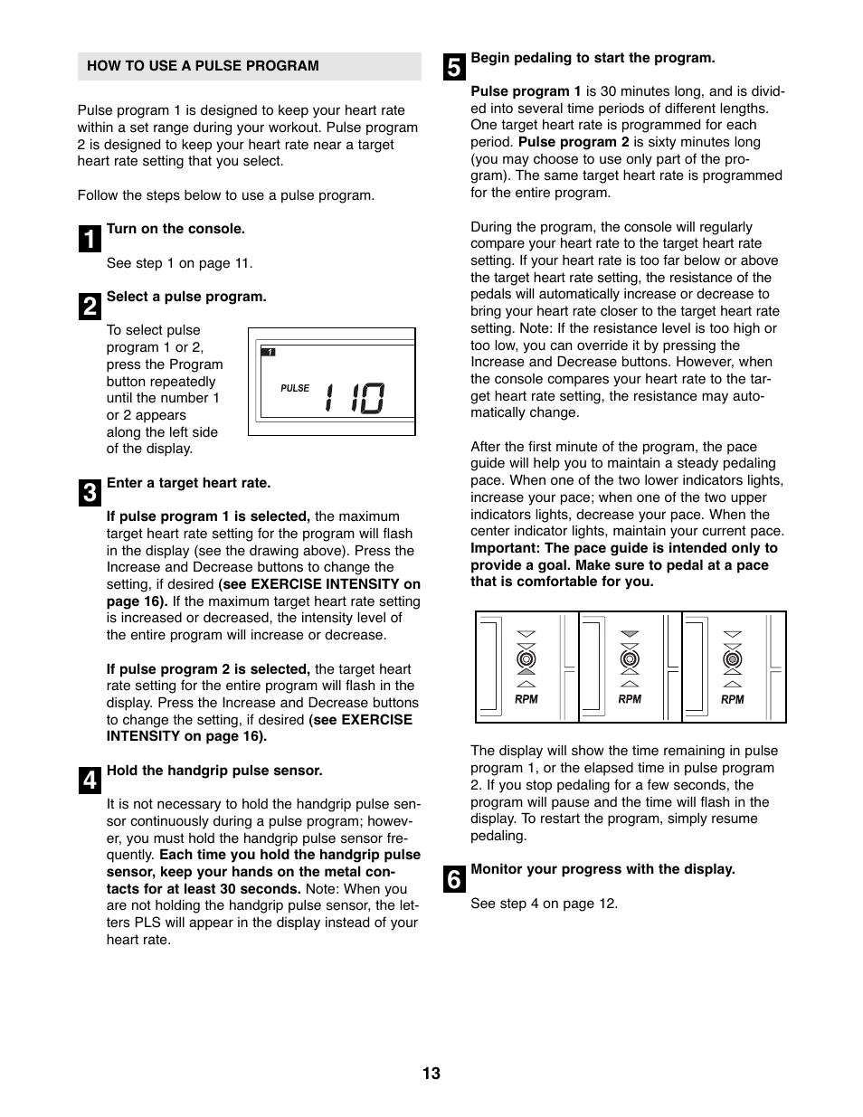 Gold's Gym GGEL62707.1 User Manual | Page 13 / 20