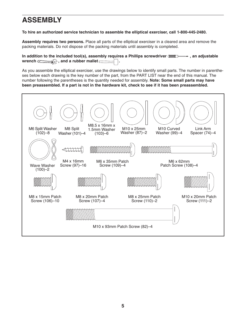 Assembly | Gold's Gym GGEL68108.0 User Manual | Page 5 / 28