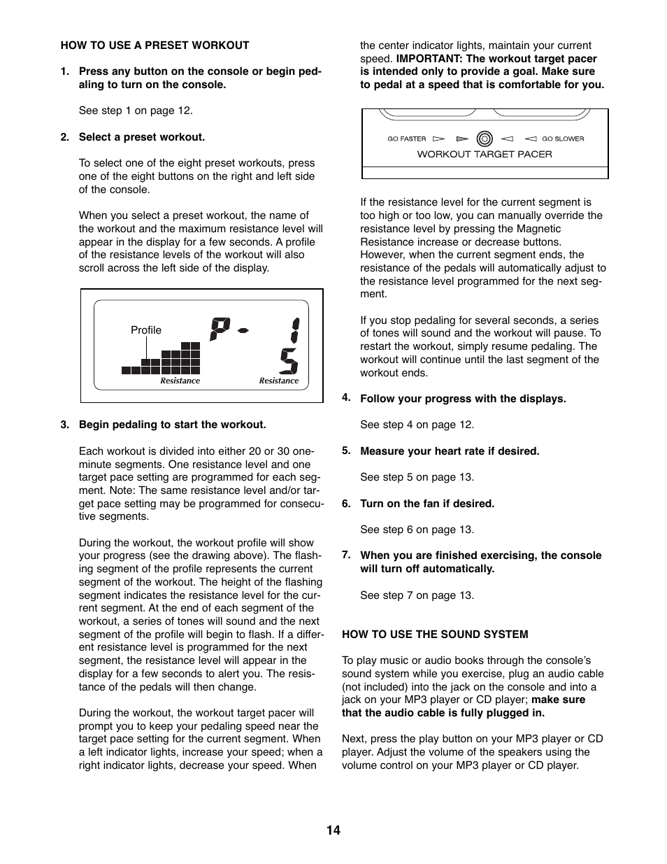 Gold's Gym GGEX61707.0 User Manual | Page 14 / 20