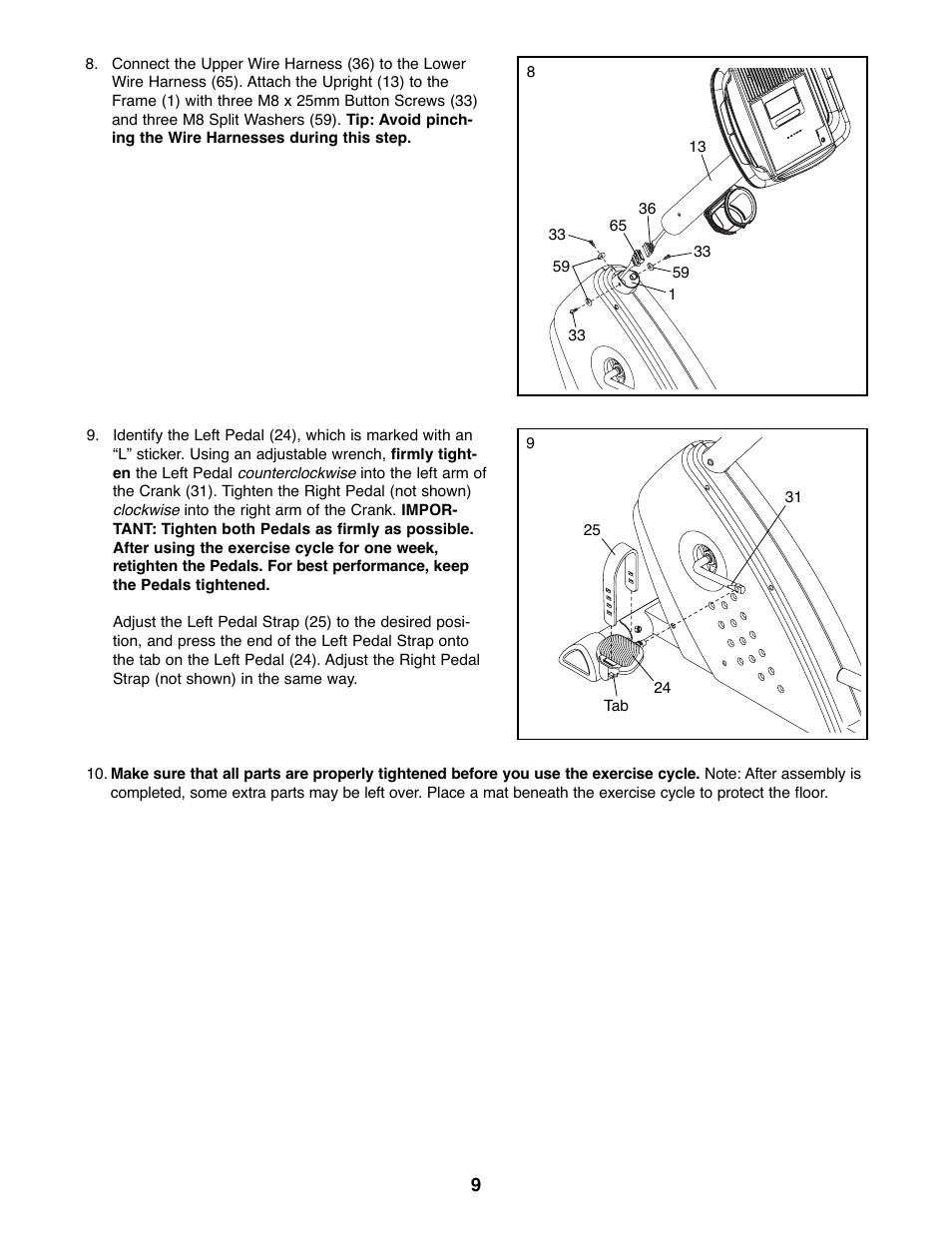 Gold's Gym GGEX61707.0 User Manual | Page 9 / 20