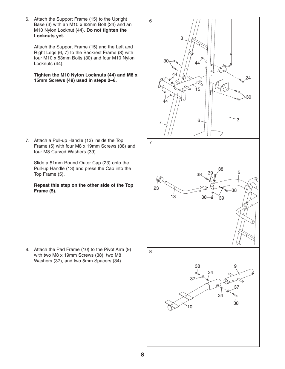 Gold's Gym GGBE1774.0 User Manual | Page 8 / 20