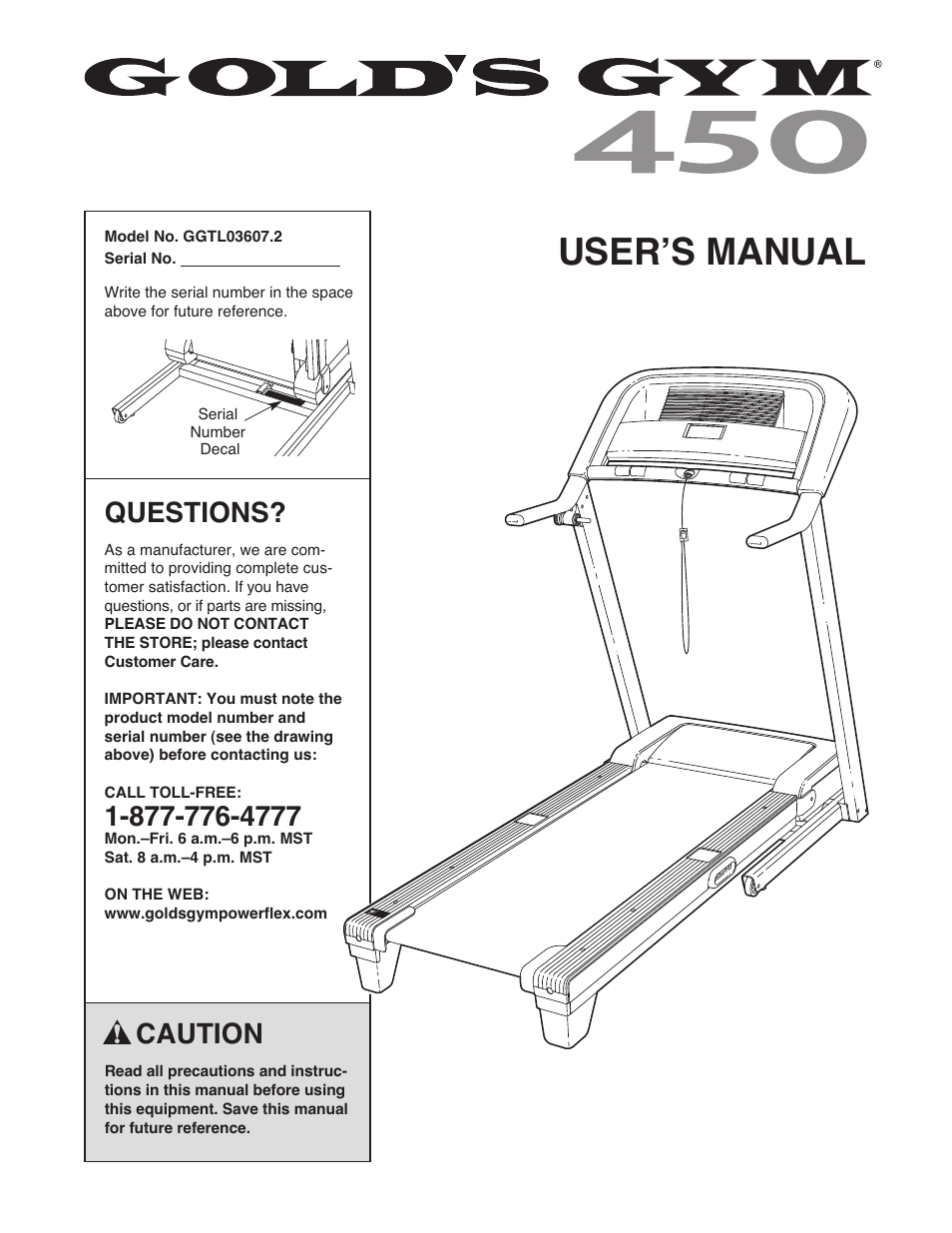 Gold's Gym GGTL03607.2 User Manual | 28 pages