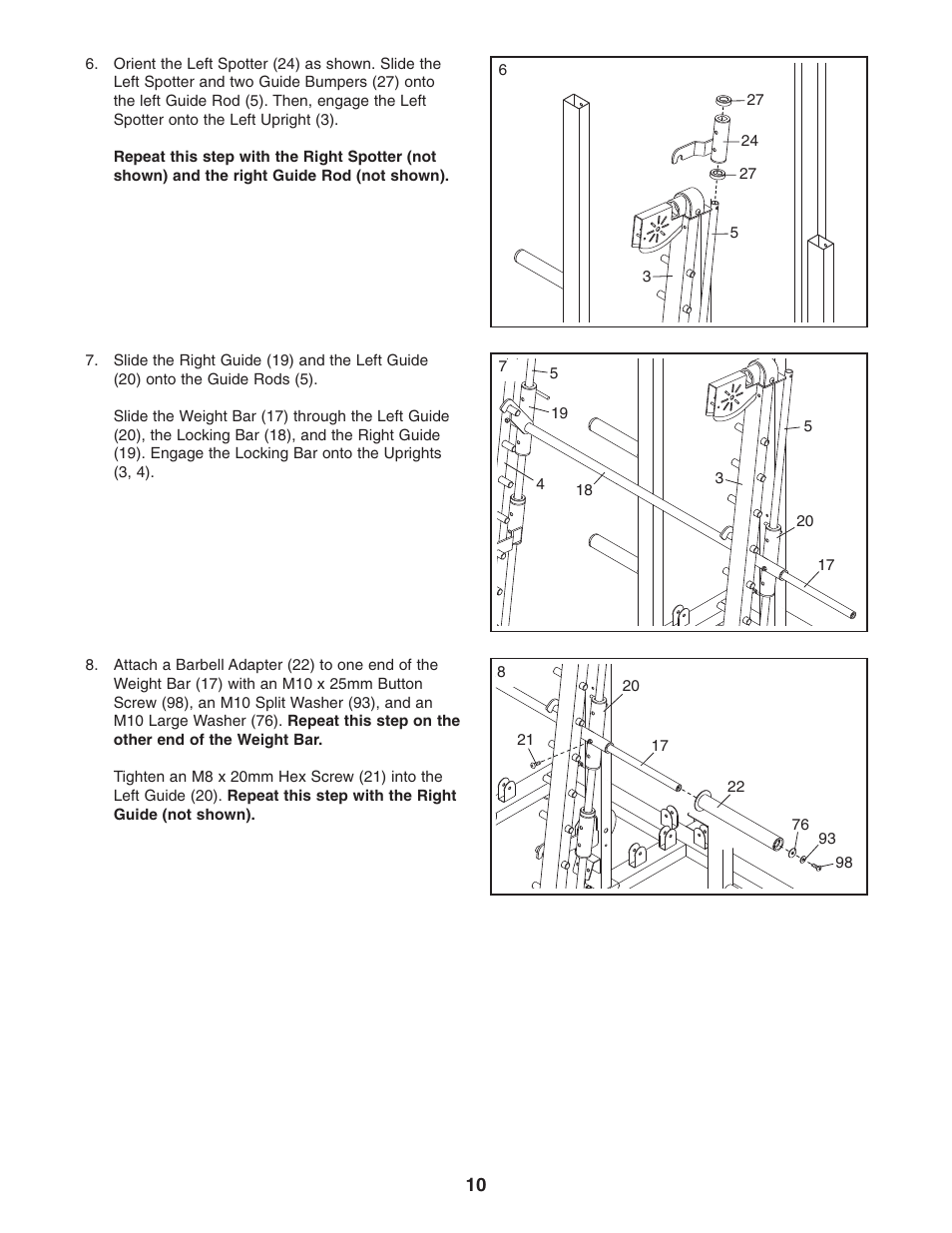Gold's Gym GR 7000 GGBE6974.1 User Manual | Page 10 / 40
