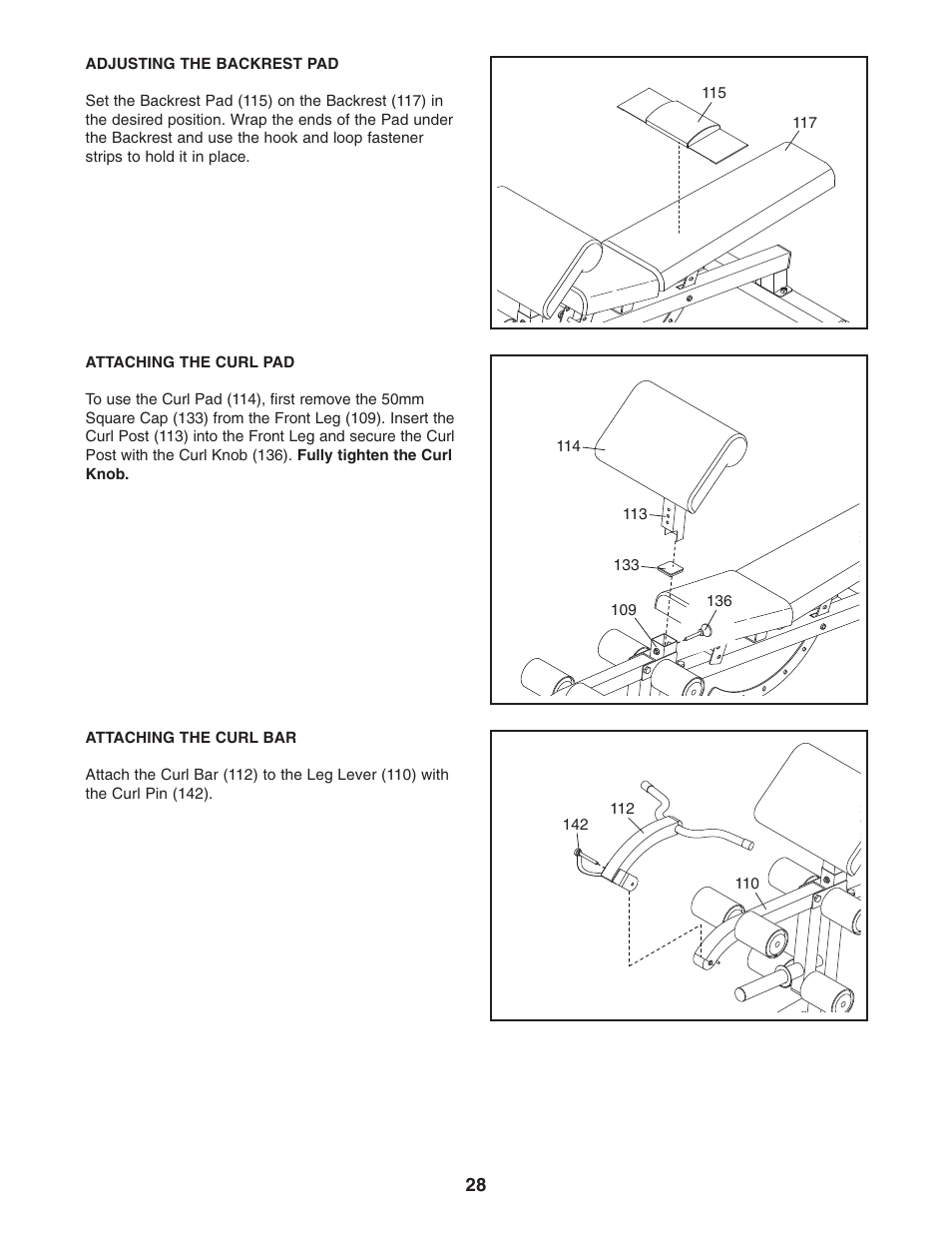 Gold's Gym GR 7000 GGBE6974.1 User Manual | Page 28 / 40