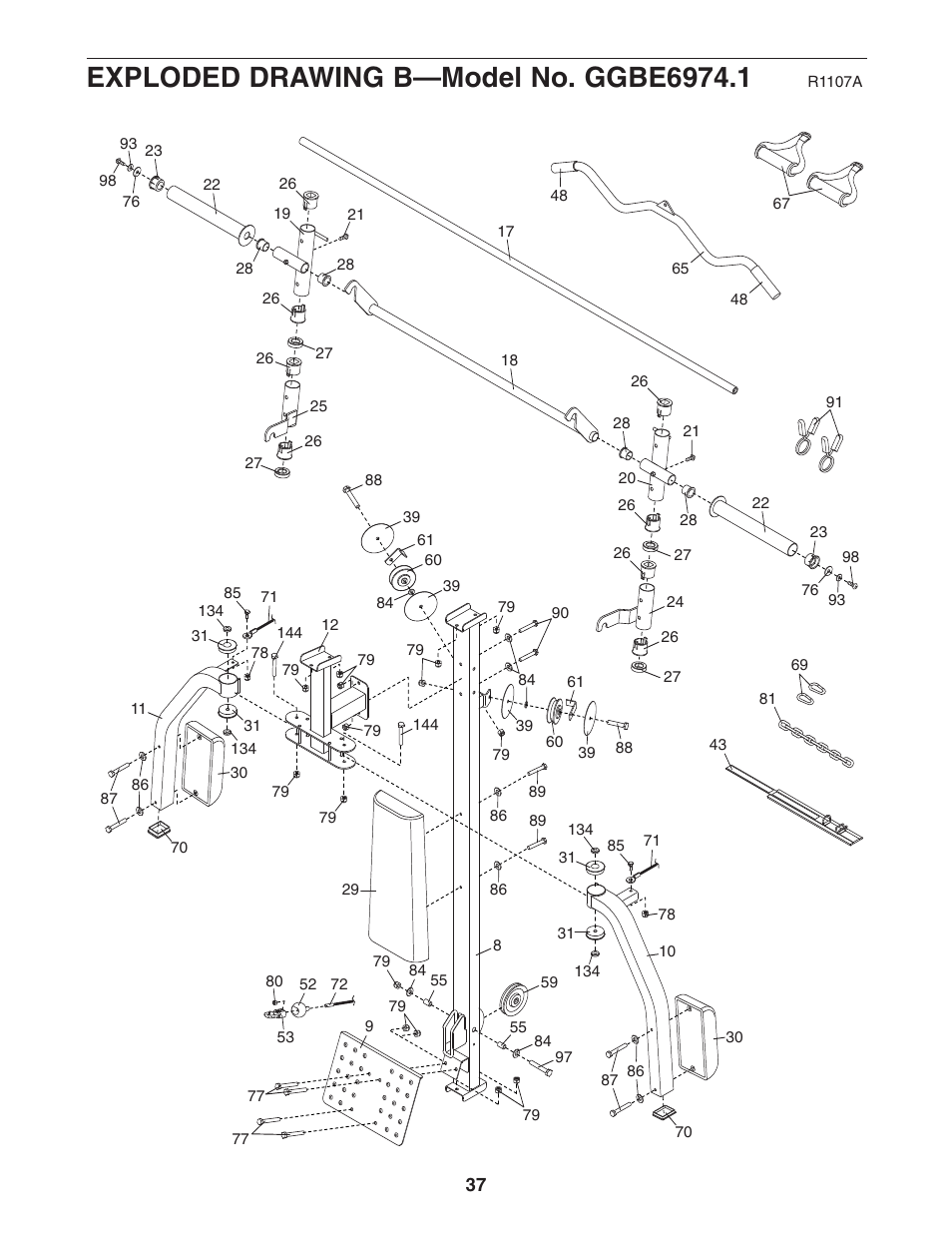 Gold's Gym GR 7000 GGBE6974.1 User Manual | Page 37 / 40