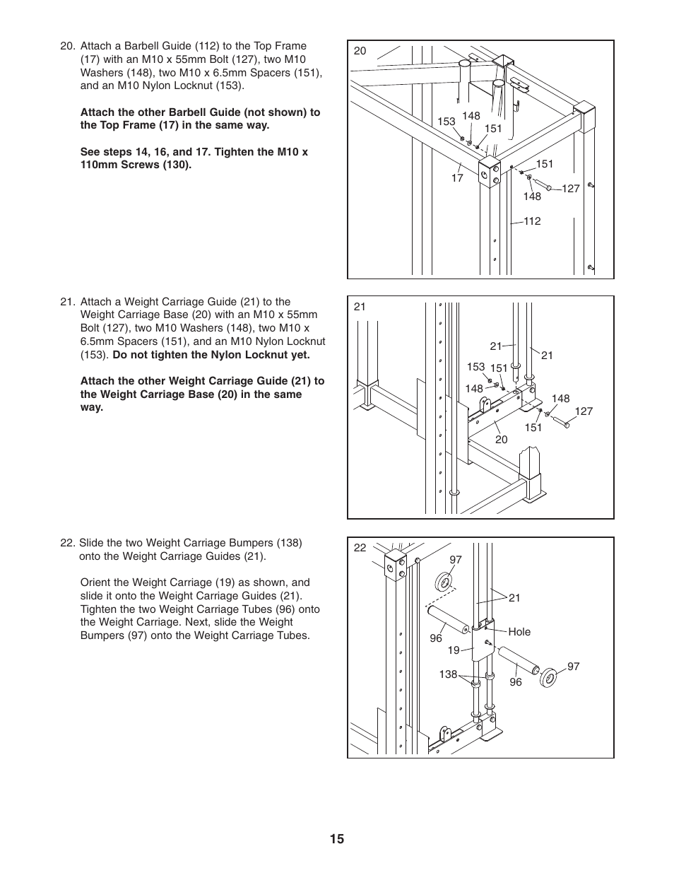 Gold's Gym GGCCBE8057.0 User Manual | Page 15 / 44