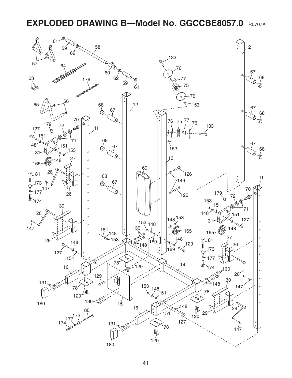 Gold's Gym GGCCBE8057.0 User Manual | Page 41 / 44
