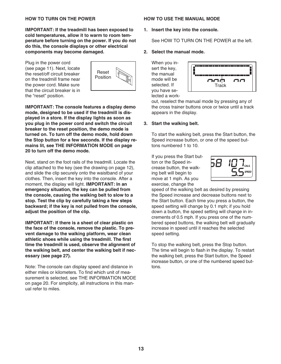 Gold's Gym Maxx Crosswalk 650 User Manual | Page 13 / 36