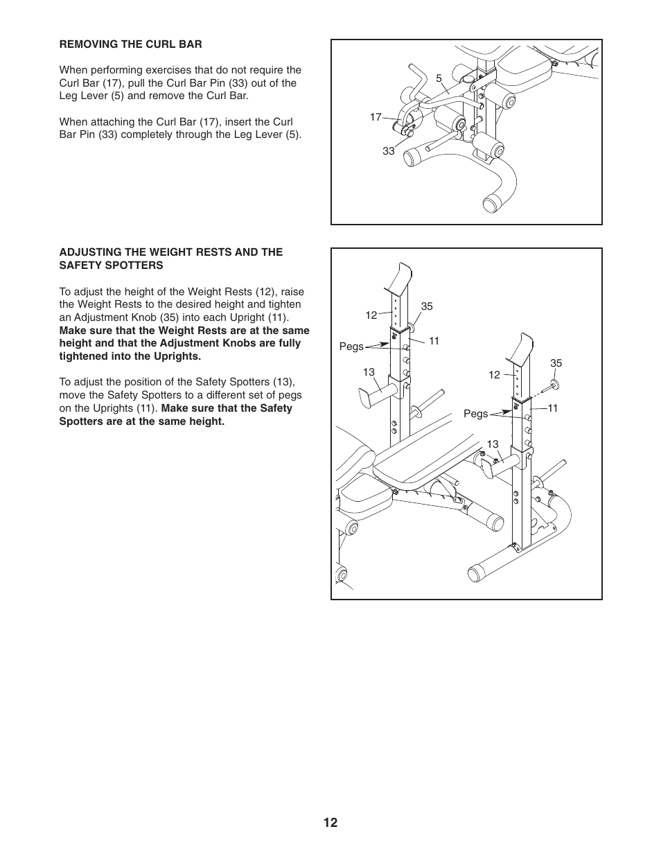 Gold's Gym GGBE1657.0 User Manual | Page 12 / 20