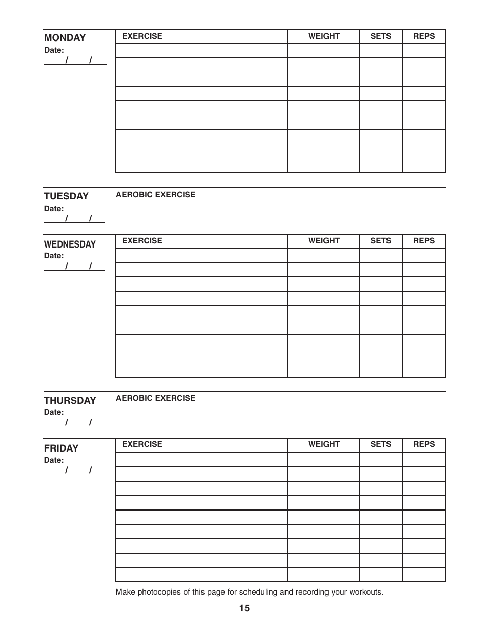 Gold's Gym GGBE1657.0 User Manual | Page 15 / 20