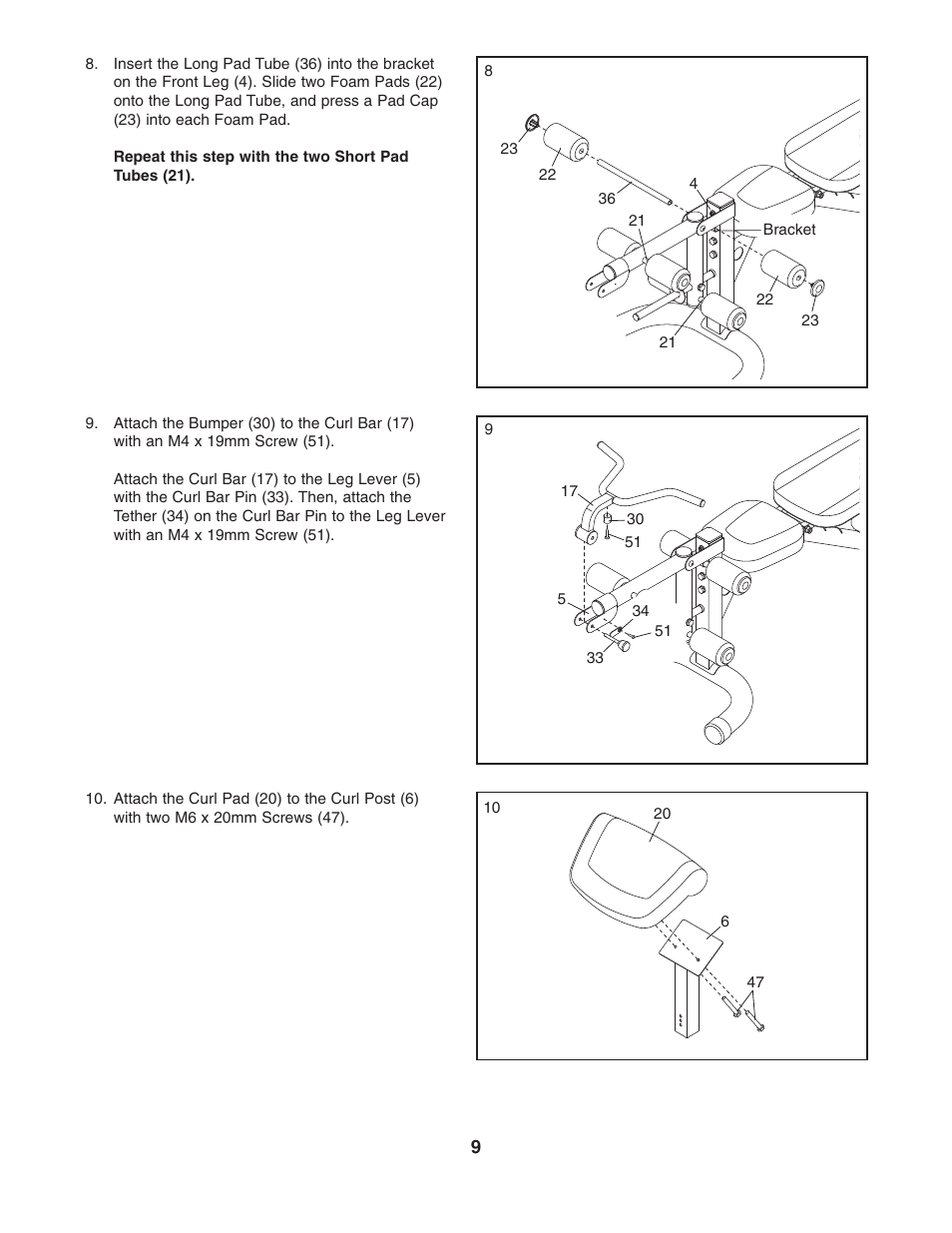 Gold's Gym GGBE1657.0 User Manual | Page 9 / 20