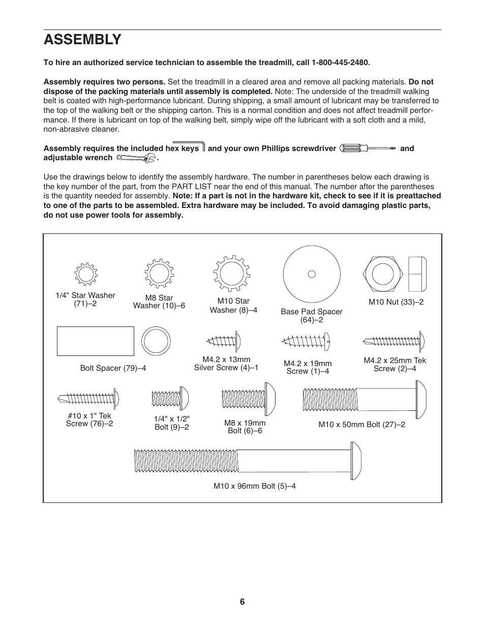 Assembly | Gold's Gym GGTL03607.3 User Manual | Page 6 / 28