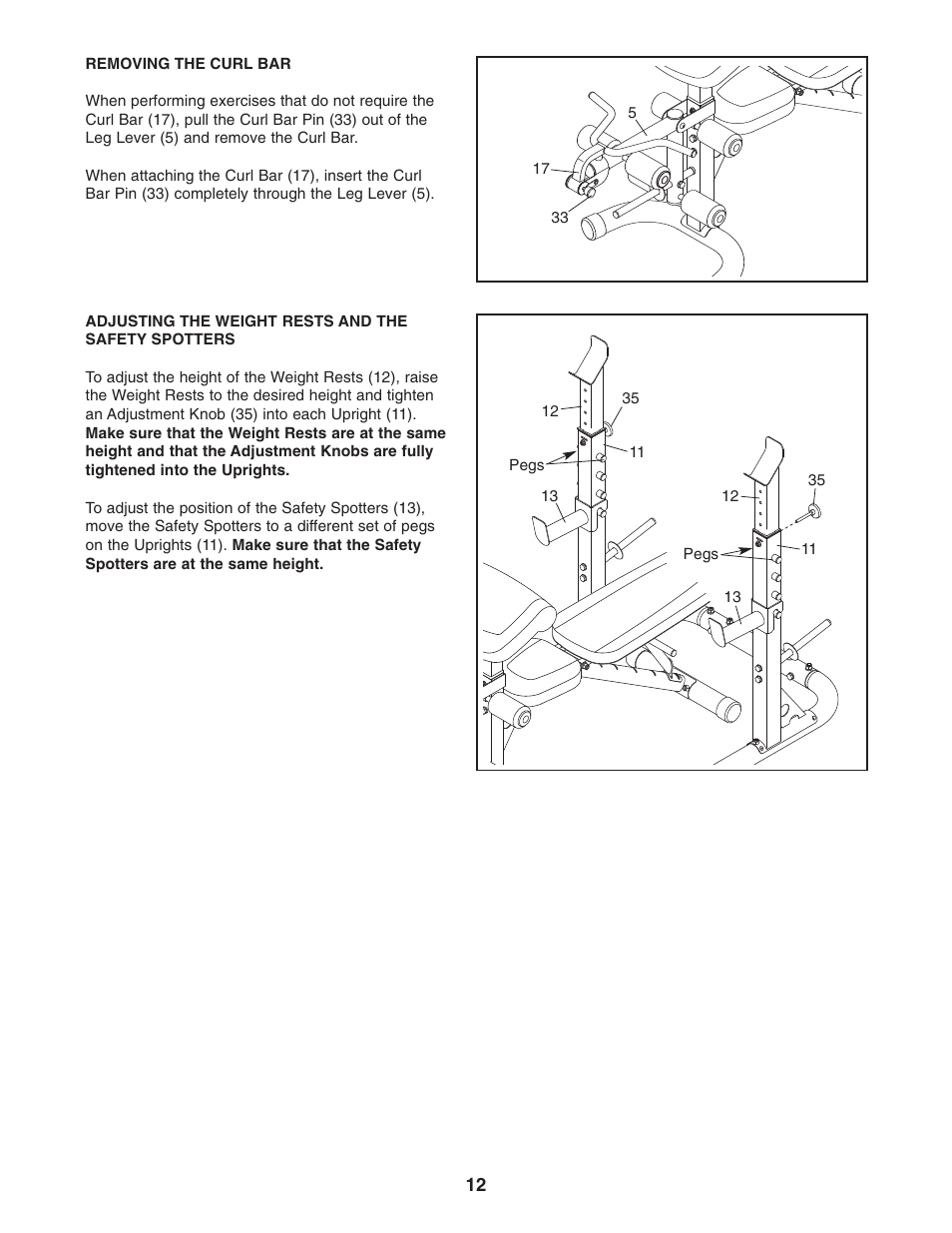 Gold's Gym PLATINUM GGBE1658.0 User Manual | Page 12 / 20