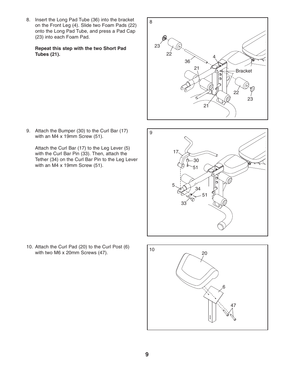 Gold's Gym PLATINUM GGBE1658.0 User Manual | Page 9 / 20