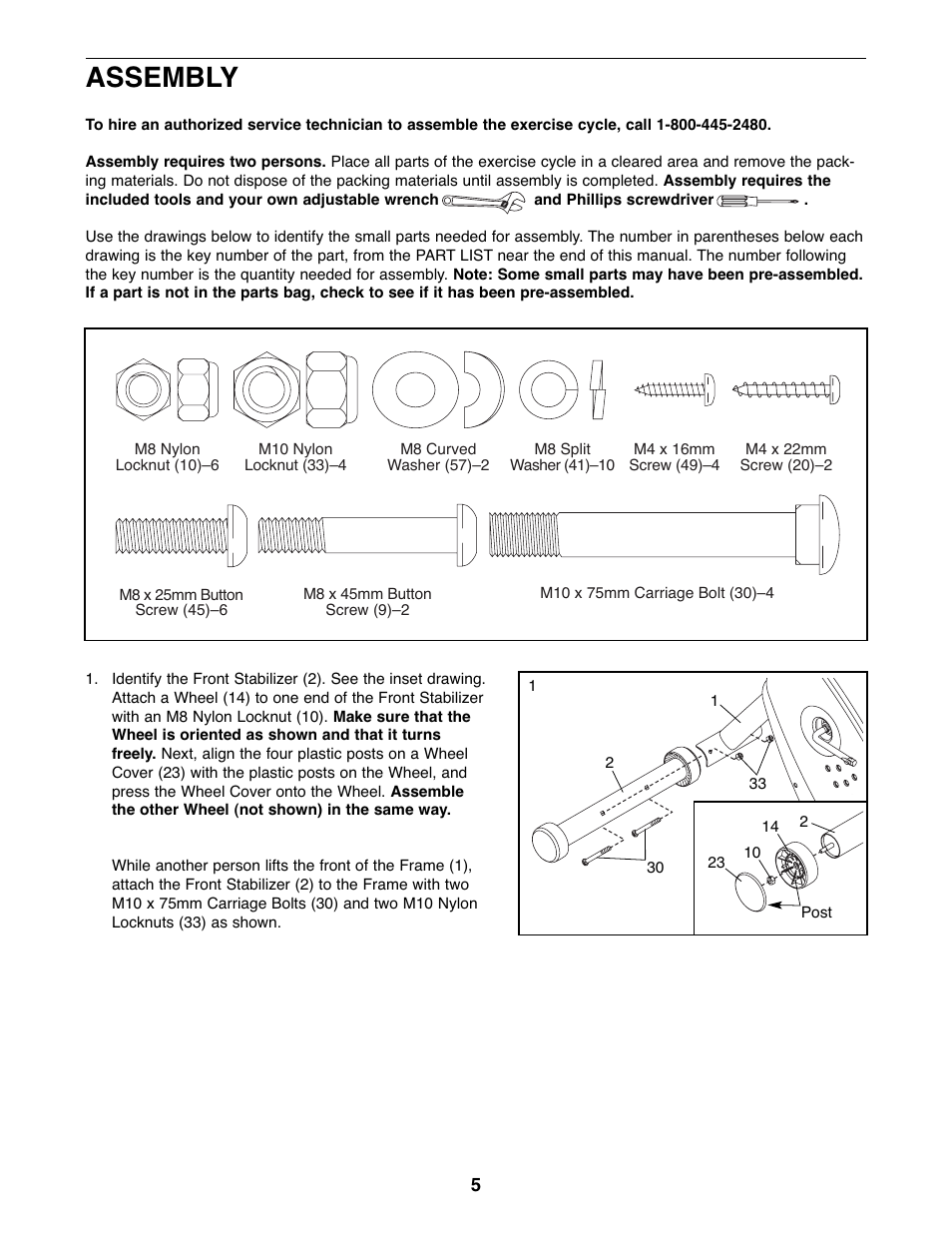 Assembly | Gold's Gym GGEX61607.0 User Manual | Page 5 / 20