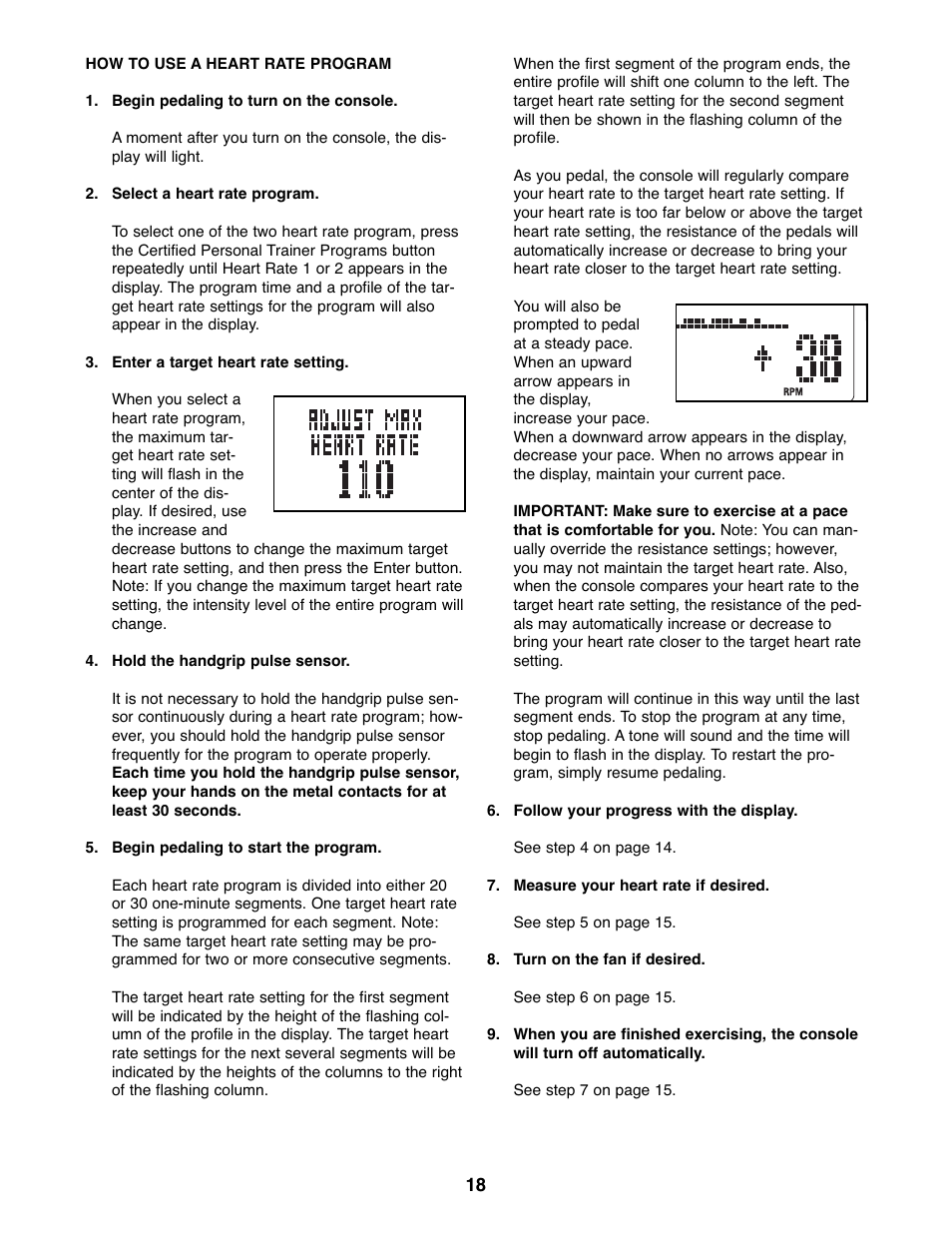Gold's Gym GGEL67907.0 User Manual | Page 18 / 28