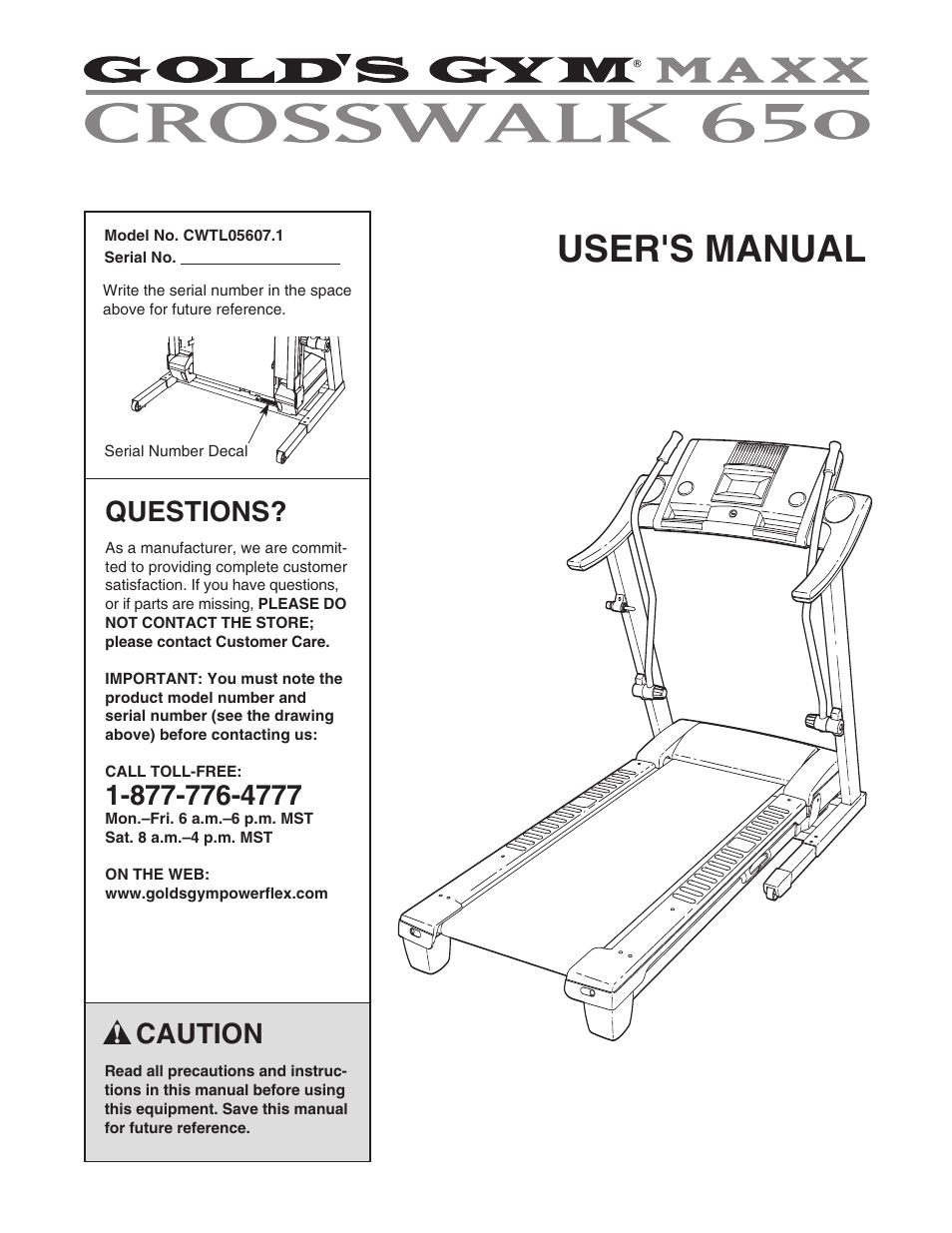 Gold's Gym CWTL05607 User Manual | 36 pages