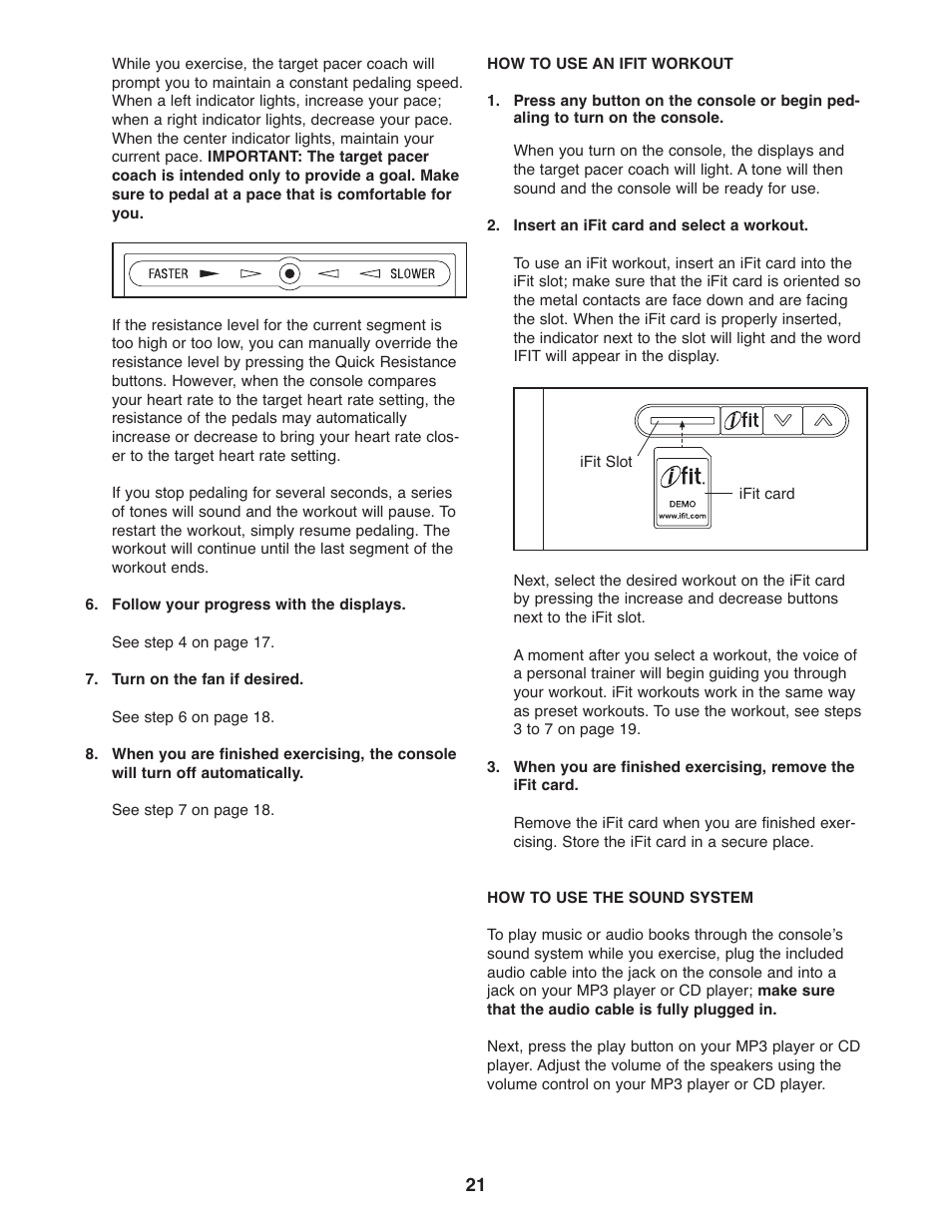 Gold's Gym GGEL66008.0 User Manual | Page 21 / 28