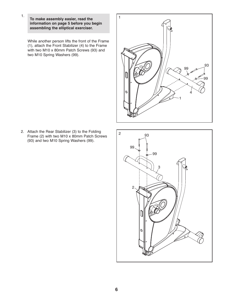 Gold's Gym GGEL66008.0 User Manual | Page 6 / 28