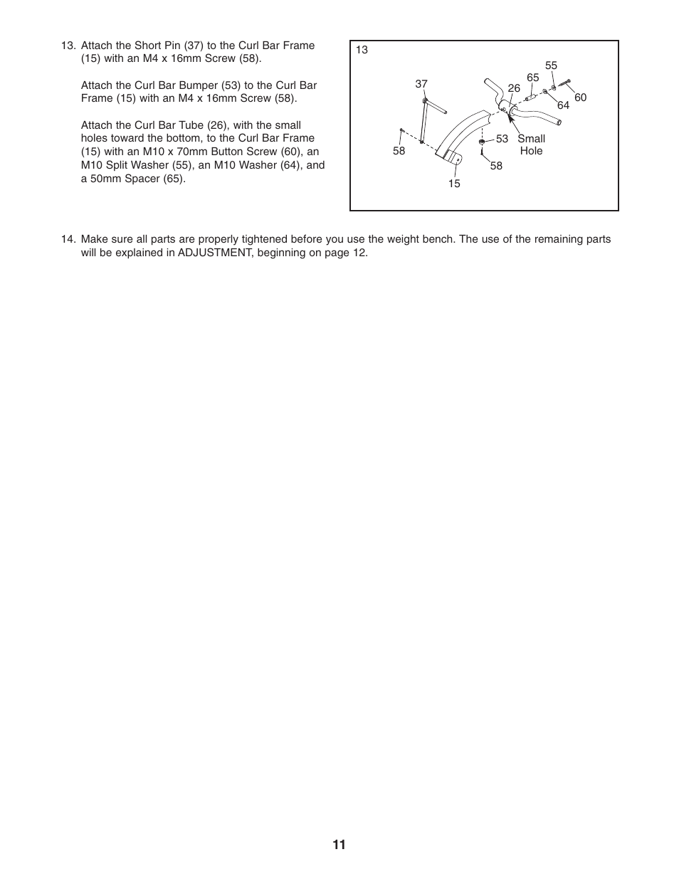 Gold's Gym Platinum GGBE25580 User Manual | Page 11 / 20