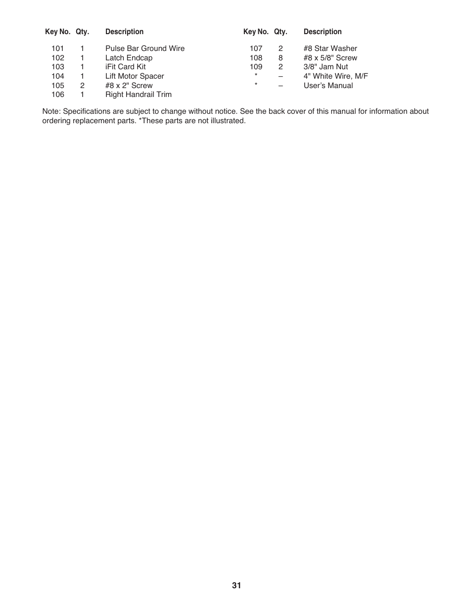 Gold's Gym GGTL80608.0 User Manual | Page 31 / 36