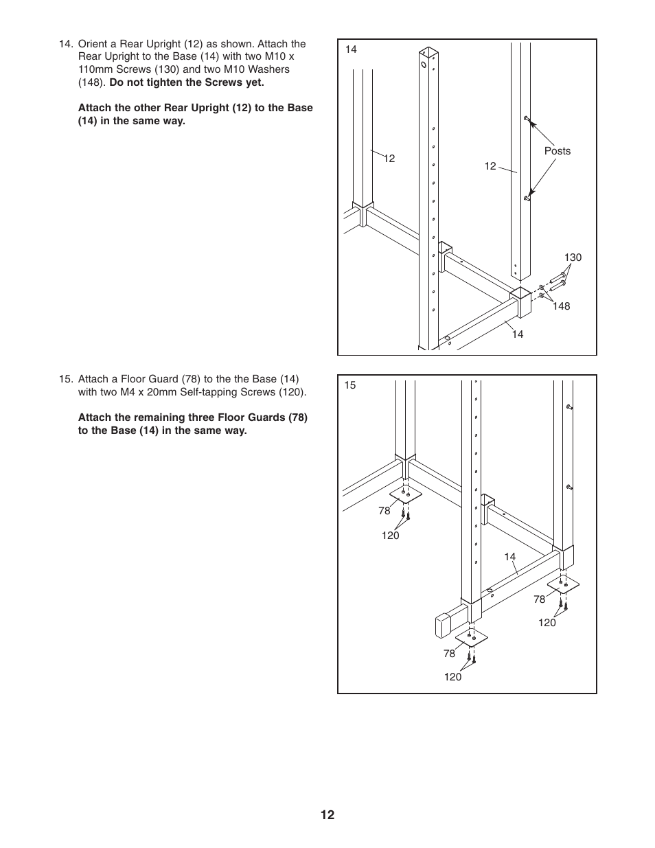 Gold's Gym GGBE8057.0 User Manual | Page 12 / 44