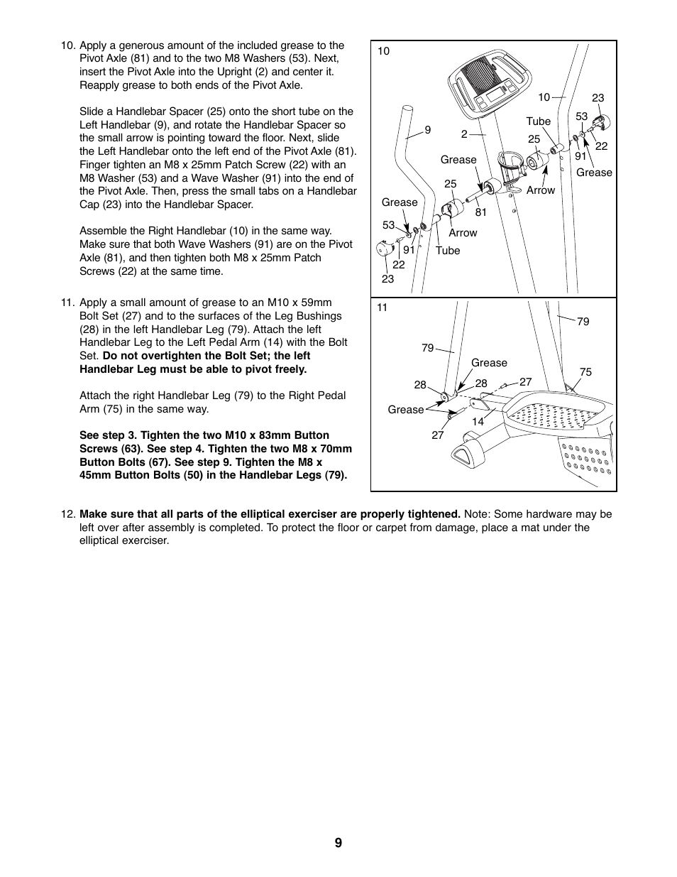 Gold's Gym GGEL62707.0 User Manual | Page 9 / 20