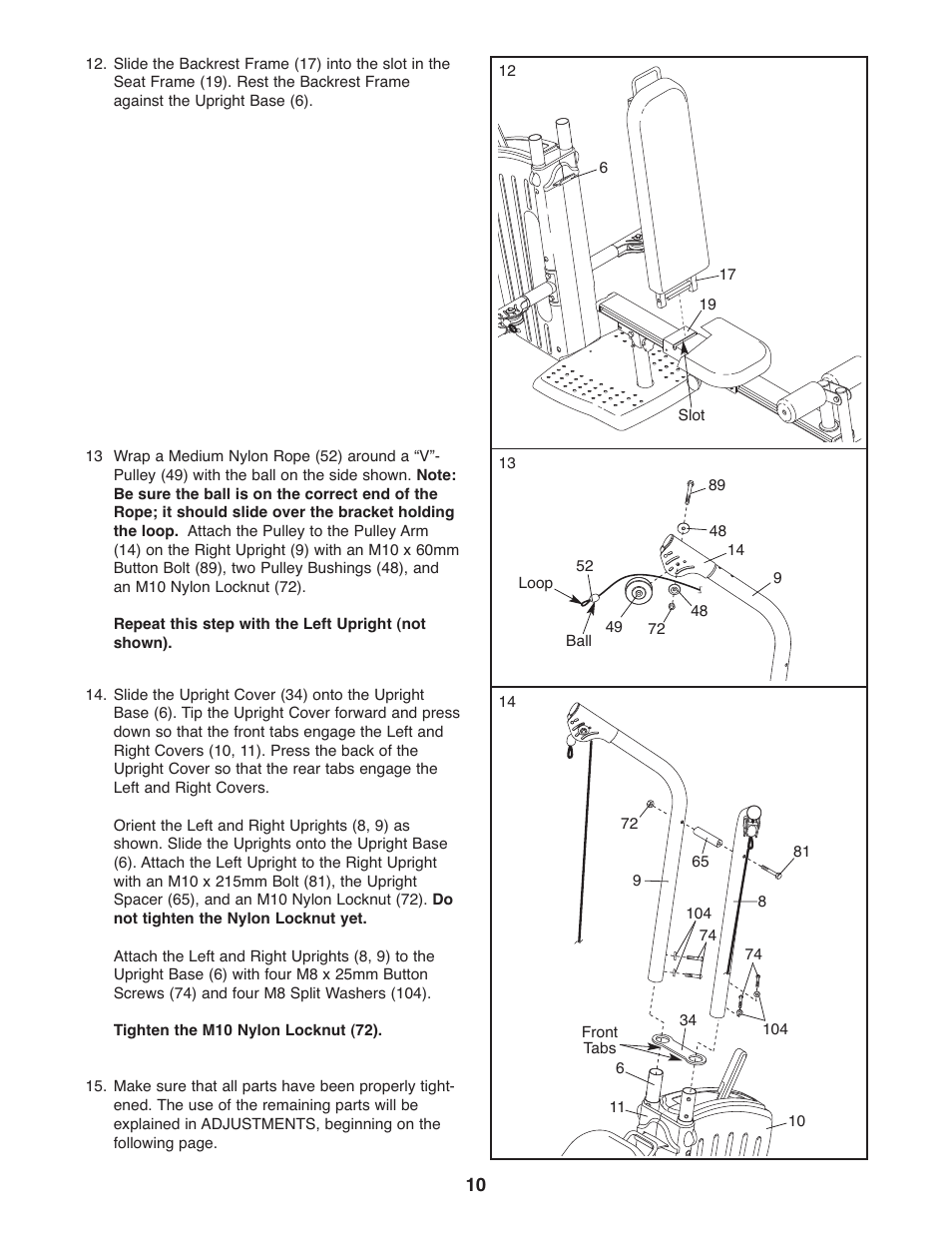Gold's Gym GGSY2921.0 User Manual | Page 10 / 17