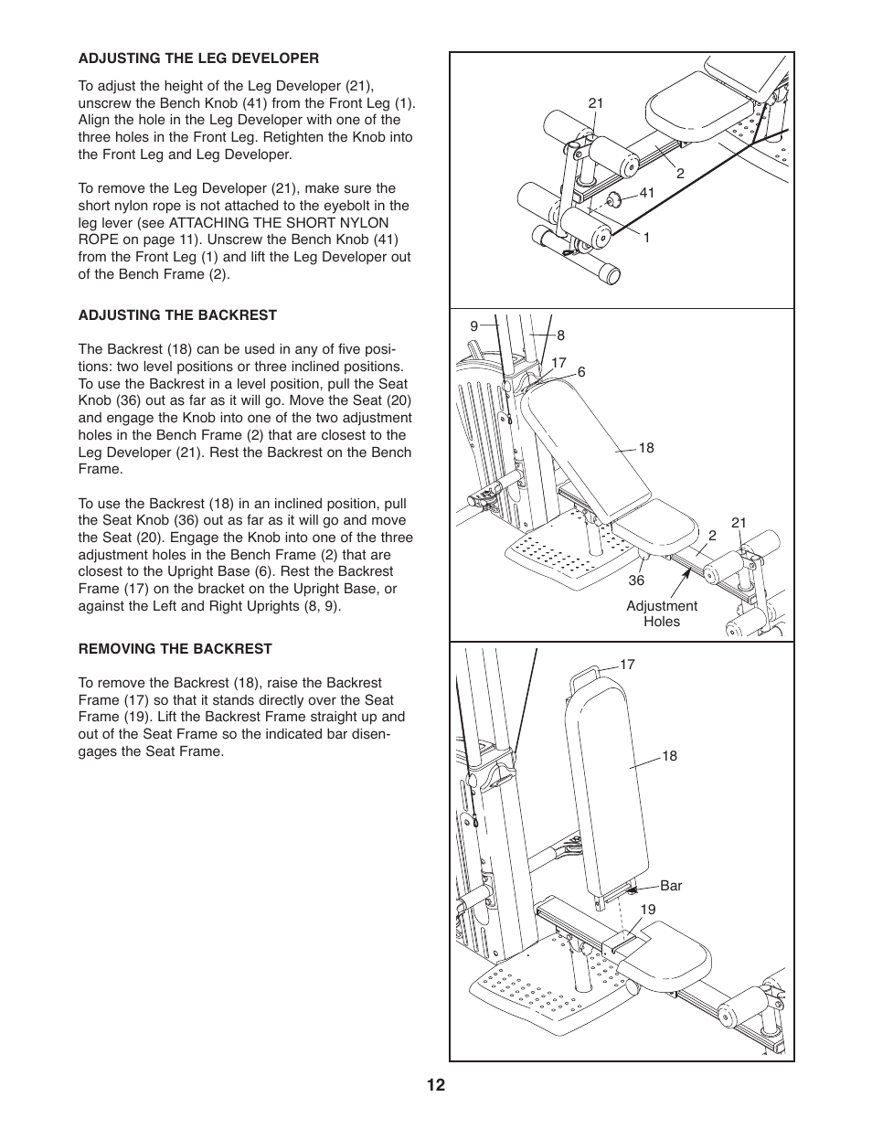 Gold's Gym GGSY2921.0 User Manual | Page 12 / 17