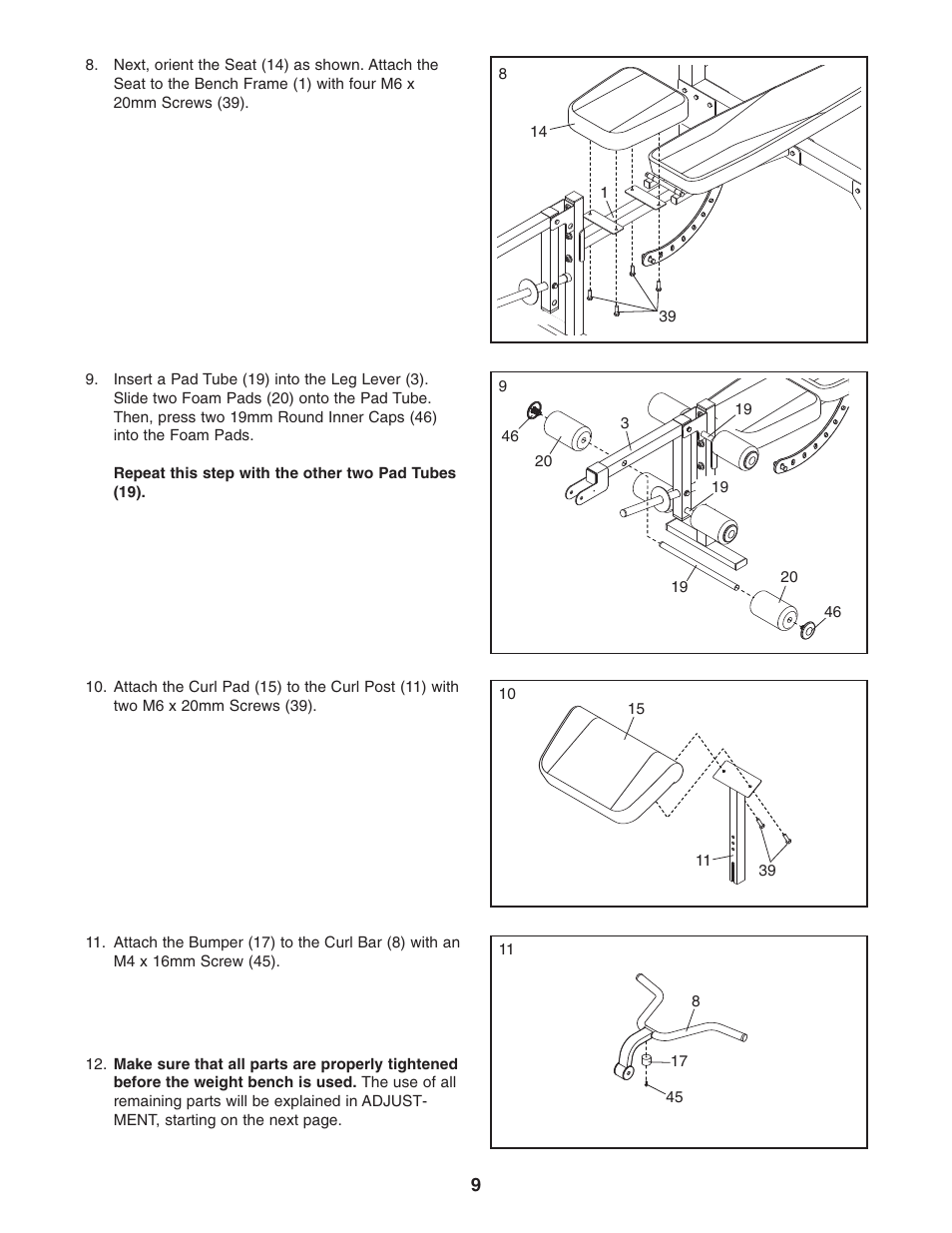 Gold's Gym GGBE1067.0 User Manual | Page 9 / 16